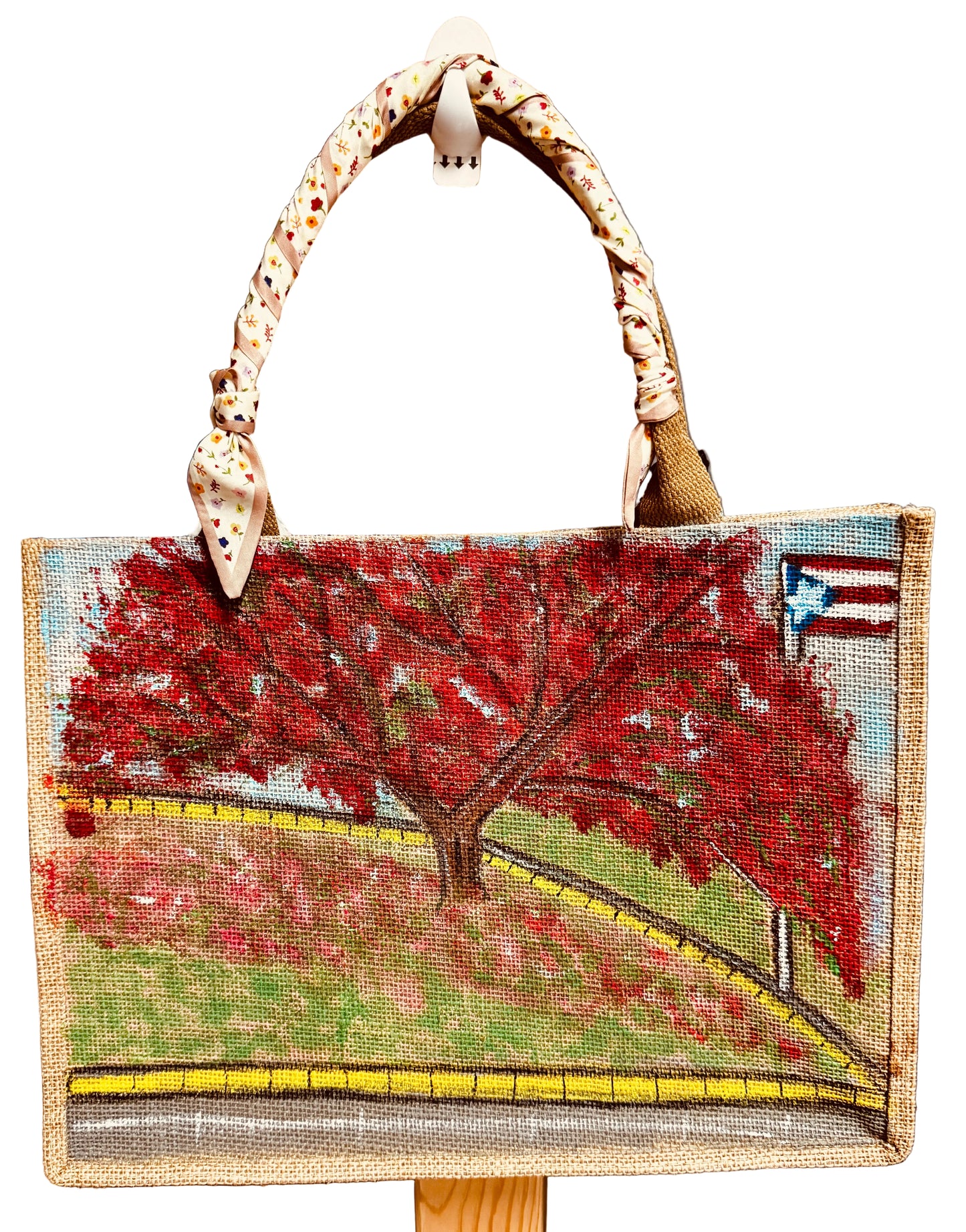 Raffia tote bag