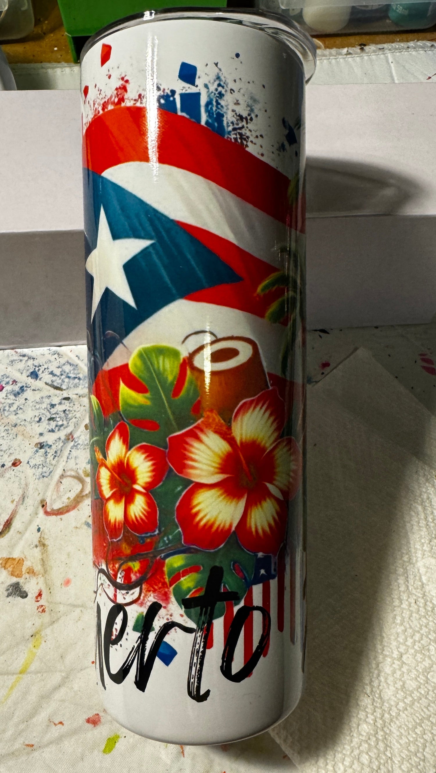 PR themed tumbler