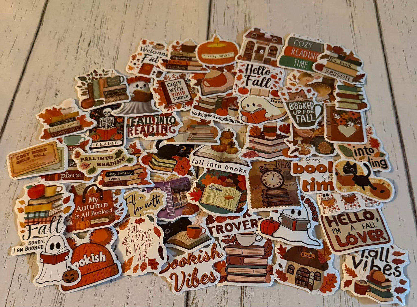 Fall Book lovers stickers