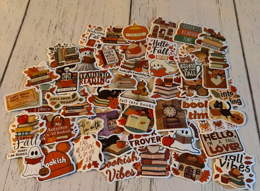 Fall Book lovers stickers