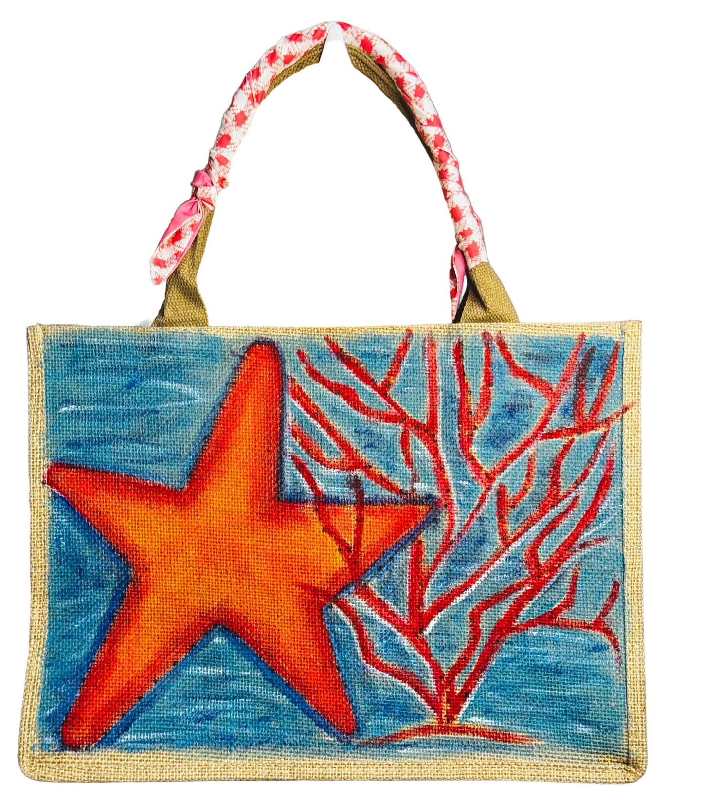 Raffia tote bag