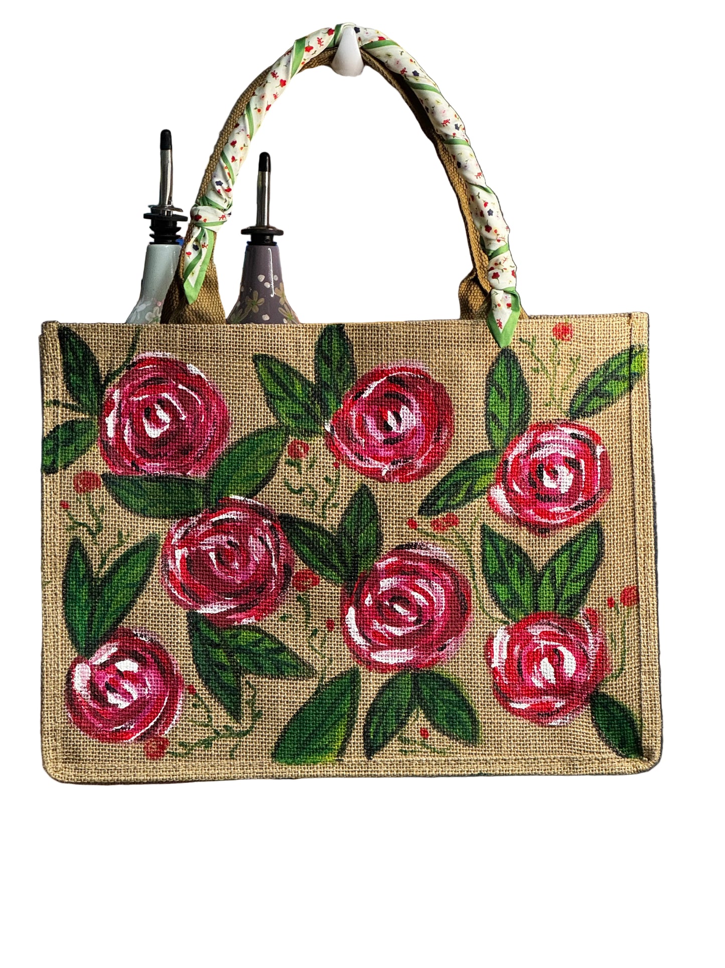 Raffia tote bag