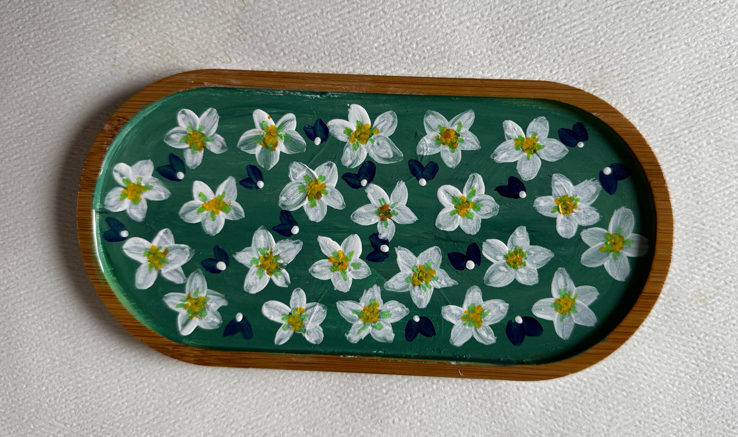 Wood jewelry dish