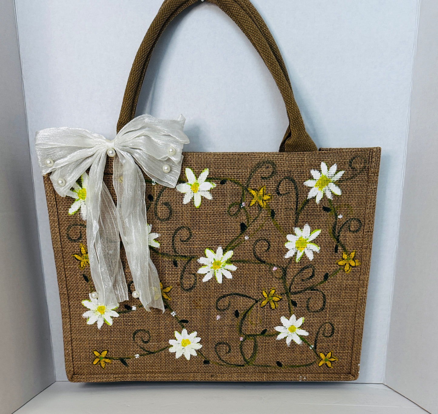 Raffia tote bag