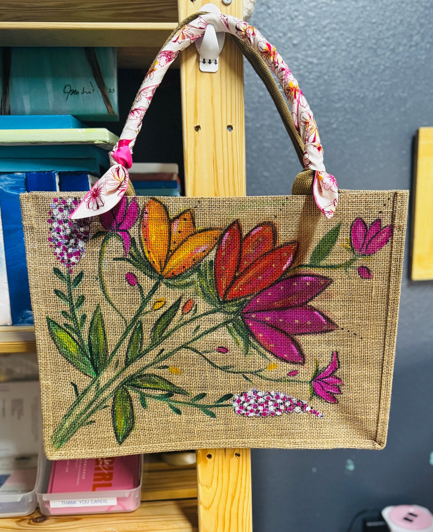 Raffia tote bag