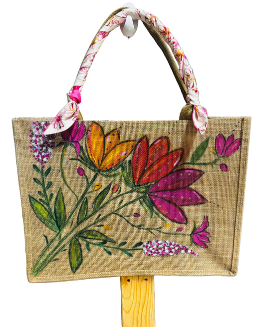 Raffia tote bag