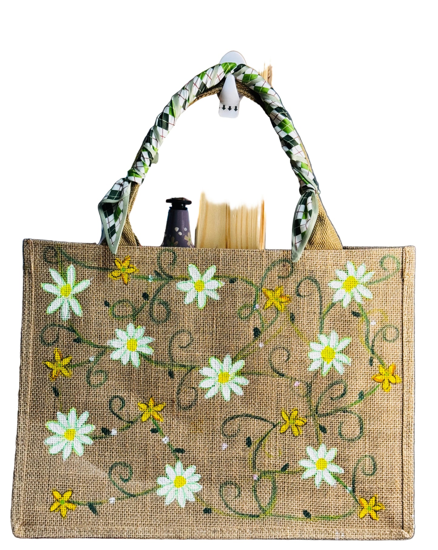 Raffia tote bag